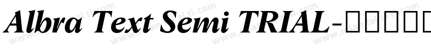 Albra Text Semi TRIAL字体转换